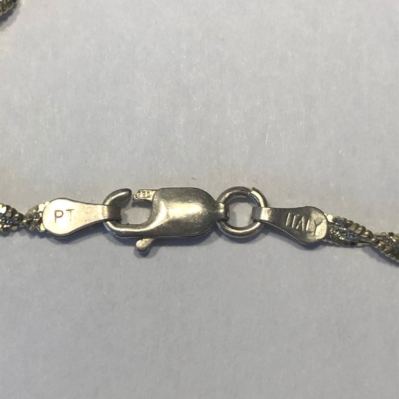Ladies Twisted Chain Italian Silver Bracelet - Picture 3 of 4
